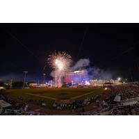 Fireworks over Keesler Federal Park, home of the Biloxi Shuckers