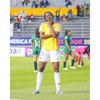 Forward Valerin Loboa with the Colombia Women's National Team
