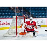 Vancouver Giants in the net against the Kamloops Blazers