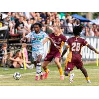 Forward Reshaun Walkes with the Simcoe County Rovers