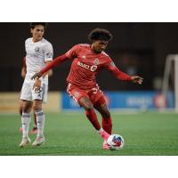 Forward Reshaun Walkes with Toronto FC II in MLS Next Pro