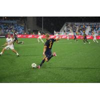 Rhode Island FC's Aldair Sanchez in action