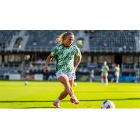 Defender Katie Scott with Racing Louisville FC