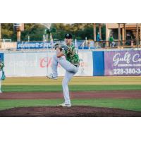 Biloxi Shukers' K.C. Hunt on the mound
