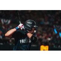 Garrett Martin at bat for the Somerset Patriots