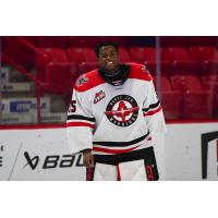 Goaltender Josh Banini with the Moose Jaw Warriors
