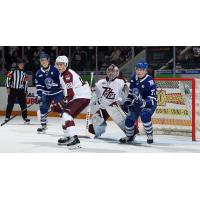 Peterborough Petes defenceman Blake Gowan and goaltender Easton Rye