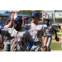 Luke Ritter (#13) of the Syracuse Mets