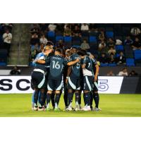 Sounders FC huddle