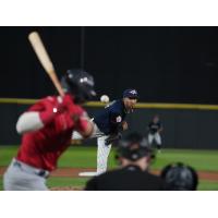 Somerset Patriots pitcher Elmer Rodriguez-Cruz delivers