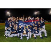 Kane County Cougars celebrate their American Association championship