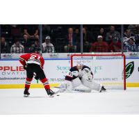 Saginaw Spirit goaltender Stepan Shurygin vs. the Niagara IceDogs