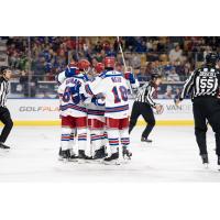 Kitchener Rangers' Luca Romano and Cameron Reid on game night