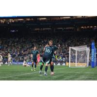 Seattle Sounders FC's Álex Roldán and Pedro de la Vega on game night