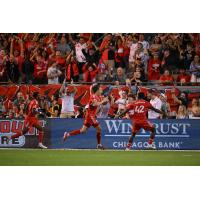 Chicago Fire FC celebrate a goal