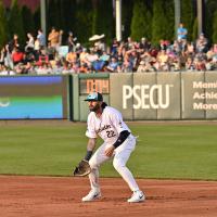 York Revolution first baseman Frankie Tostado