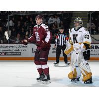 Peterborough Petes centre Colin Fitzgerald vs. the Kingston Frontenacs