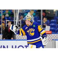 Saskatoon Blades goaltender Evan Gardner