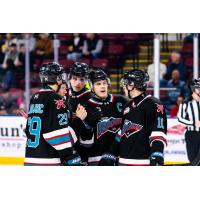 Kelowna Rockets huddle