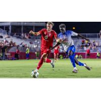 Birmingham Legion FC defender Ramiz Hamouda (right)