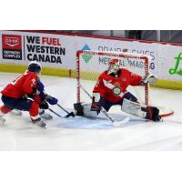Goaltender Kelton Pyne with the Regina Pats