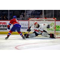 Goaltender Kelton Pyne with the Regina Pats