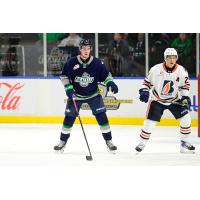Defenceman Carter Kowalyk with the Seattle Thunderbirds