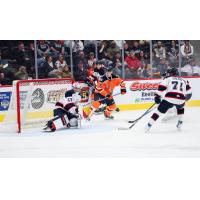 Saginaw Spirit goaltender Stepan Shurygin vs. the Flint Firebirds