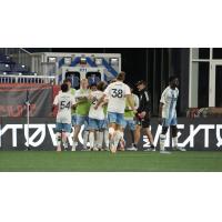 Chicago Fire FC II react after David Poreba's goal