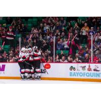 Belleville Senators celebrate a goal