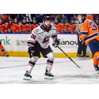 Forward Caden Villegas with the Adirondack Thunder