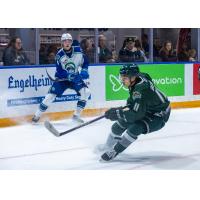 Defenseman Peyton Kettles with the Swift Current Broncos