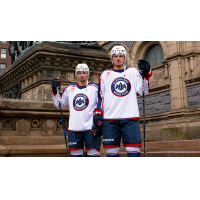 Cleveland Monsters' Blue Jackets themed jerseys