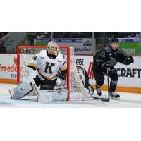 Peterborough Petes centre Brody Partridge vs. the Kingston Frontenacs