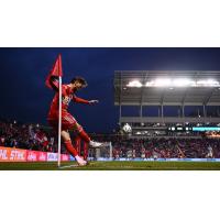 Chicago Fire FC deliver a corner kick