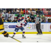 Saginaw Spirit defenseman Levi Harper