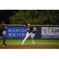 Javier Sanoja with the Pensacola Blue Wahoos