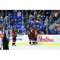 Vancouver Giants celebrate a goal