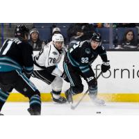 San Jose Barracuda forward Igor Chernyshov (right)