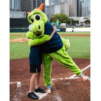 Charlotte Knights mascot Homer the Dragon