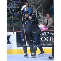 Wenatchee Wild's Michal Capos and Caden Campion on game night