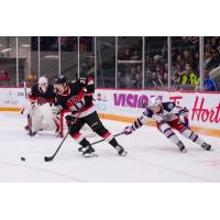 Belleville Senators defenceman Lassi Thomson vs. the Hartford Wolf Pack