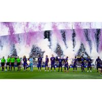 Louisville City FC during pregame introductions