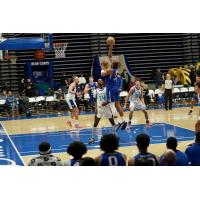 Delaware Blue Coats forward Marcus Bagley shoots against the Greensboro Swarm