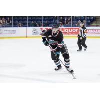 Kelowna Rockets' Owen Hayden on the ice