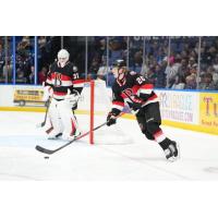 Belleville Senators' Jackson Parsons and Carter Yakemchuk on game night