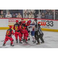 Allen Americans battle the Tulsa Oilers