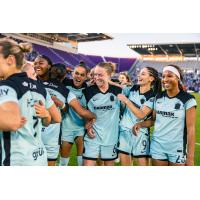 NJ/NY Gotham FC celebrates their playoff win at Orlando