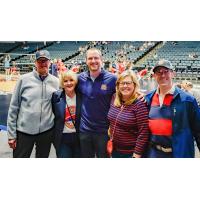 Grand Rapids Rise Assistant Coach Brady Compton (center)