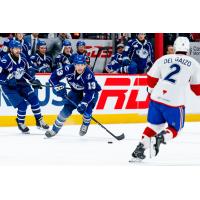 Syracuse Crunch left wing Brendan Furry vs. the Laval Rocket